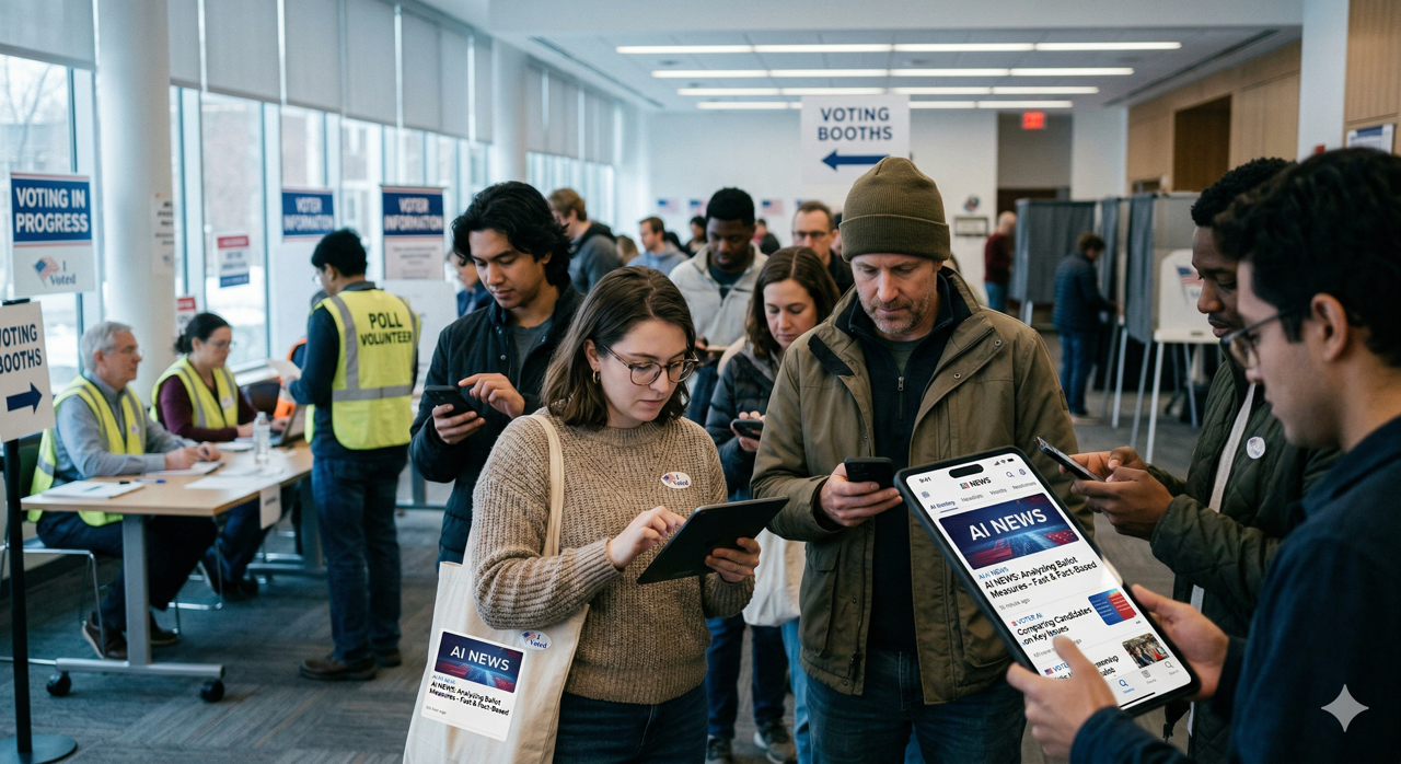 Lead image for “Report: Trust, LLMs, and the Ballot Box: Americans' Views on AI and Elections”